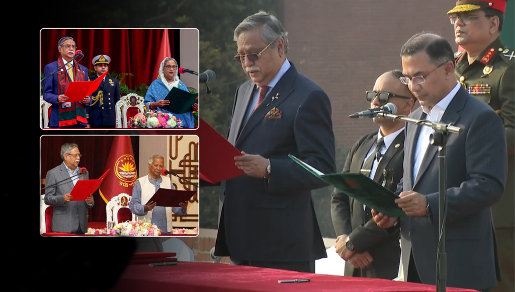 তিন বছরে তিন সরকারকে শপথ পড়ালেন রাষ্ট্রপতি সাহাবুদ্দিন